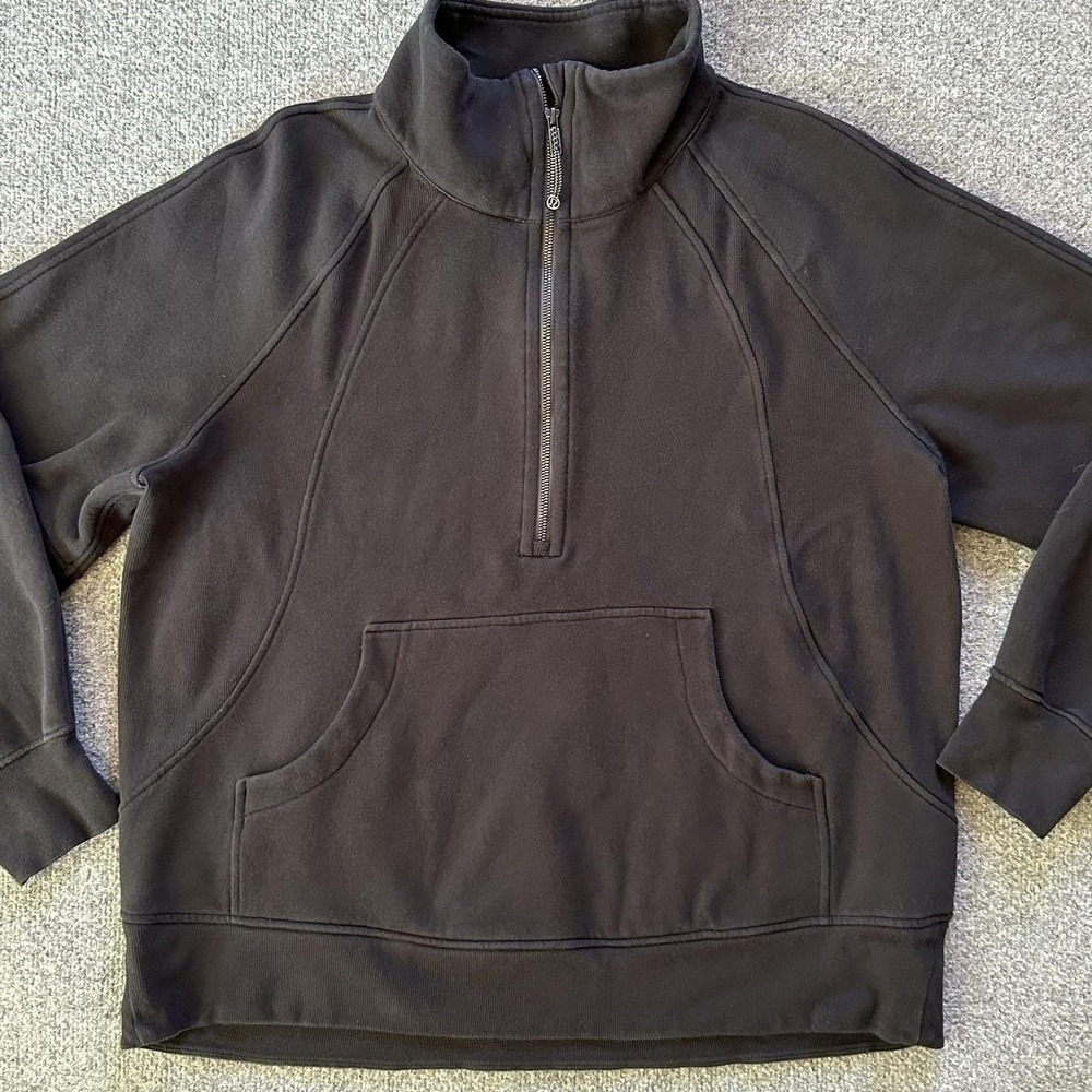 Lululemon Scuba Oversized Funnel Neck Half Zip Pullover Black XL/XXL